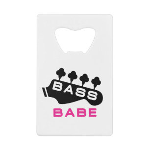 Bass Babe Geschenk für Bassist Geldbeutel Flaschenöffner