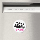 Bass Babe Geschenk für Bassist Magnet (In Situ (Geschirrspüler))