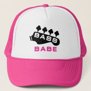 Bass Babe Geschenk für Bassist Truckerkappe