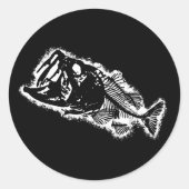BASS & BONES RUNDER AUFKLEBER (Vorderseite)