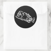 BASS & BONES RUNDER AUFKLEBER (Tasche)