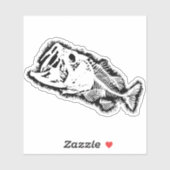 BASS & BONES White Aufkleber (Blatt)