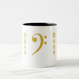 Bass Boss Bass Clef Tasse in Gold