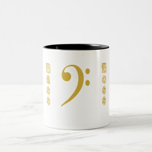 Bass Boss Bass Clef Tasse in Gold (Mittel)