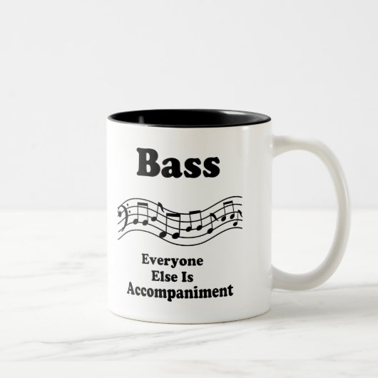 Bass-Chor-Geschenk Zweifarbige Tasse (Rechts)