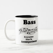 Bass-Chor-Geschenk Zweifarbige Tasse (Links)