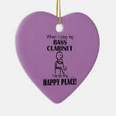 Bass Clarinet Happy Place Keramik Ornament (Rechts)