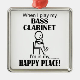 Bass Clarinet Happy Place Ornament Aus Metall