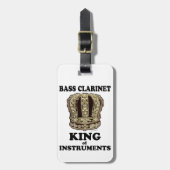Bass Clarinet King of Instruments Gepäckanhänger (Vorderseite vertikal)