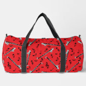 Bass Clarinet Musiknote Muster Duffle Bag (Vorderseite)
