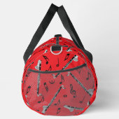 Bass Clarinet Musiknote Muster Duffle Bag (Rechts)