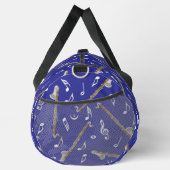 Bass Clarinet Musiknote Muster Duffle Bag (Rechts)
