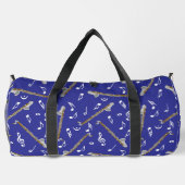 Bass Clarinet Musiknote Muster Duffle Bag (Rückseite)