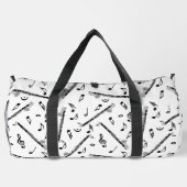 Bass Clarinet Musiknote Muster Duffle Bag (Rückseite)