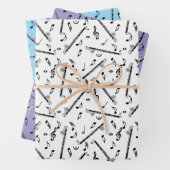 Bass Clarinet Musiknote Muster Geschenkpapier Set (Beispiel)