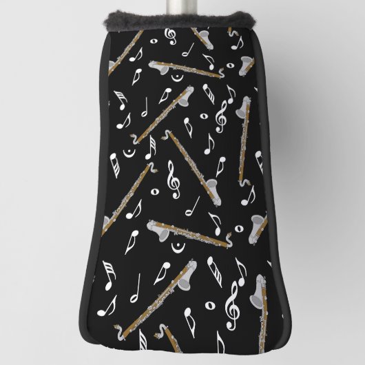 Bass Clarinet Musiknote Muster Golf Headcover (Rotieren 90)