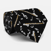 Bass Clarinet Musiknote Muster Krawatte (Gerollt)