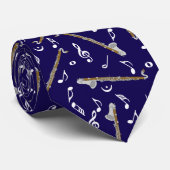 Bass Clarinet Musiknote Muster Krawatte (Gerollt)