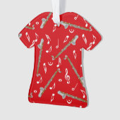 Bass Clarinet Musiknote Muster Ornament (Vorderseite)