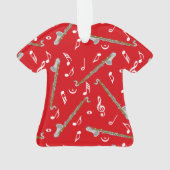 Bass Clarinet Musiknote Muster Ornament (Rückseite)