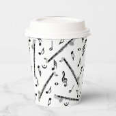 Bass Clarinet Musiknote Muster Pappbecher (Links)