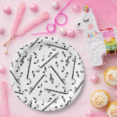 Bass Clarinet Musiknote Muster Pappteller (Party)