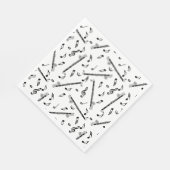 Bass Clarinet Musiknote Muster Serviette (Ecke)