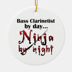 Bass Clarinet Ninja Musician Gift Keramikornament