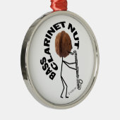 Bass Clarinet Nut Silbernes Ornament (Rechts)