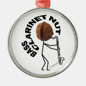 Bass Clarinet Nut Silbernes Ornament (Vorne)