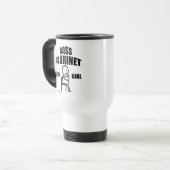 Bass Clarinet Play Girl Travel Mug Reisebecher (Vorderseite Links)