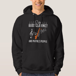 Bass Clarinet Player Clarinetist Marching Band Mus Hoodie