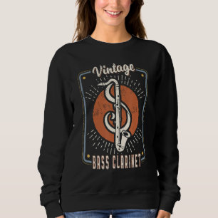 Bass Clarinet Vintag Retro Classic Music Liebe 1 Sweatshirt