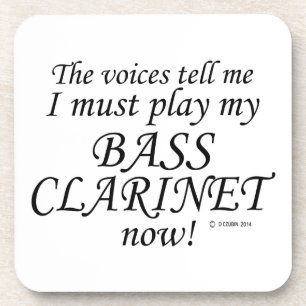 Bass Clarinet Voices sagen, müssen spielen Untersetzer