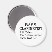 Bass Clarinetist Hot Air Magnet (Vorderseite/Rückseite)