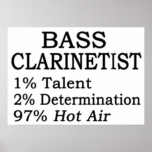 Bass Clarinetistt Hot Air Poster (Vorne)