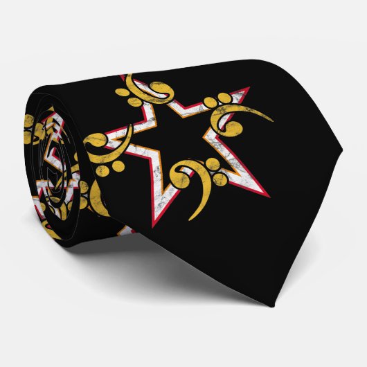 Bass Clef Bass Player Geschenk Krawatte (Gerollt)