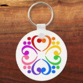 Bass Clef Blume Schlüsselanhänger (Vorderseite)