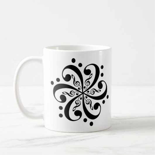 Bass_Clef_Flower_Tattoo_by_ChuckDraws, Bass_Cle… Kaffeetasse (Links)