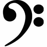 Bass Clef Freistehende Fotoskulptur<br><div class="desc">Einfache Bass-Klaue.</div>