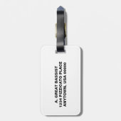 Bass Clef Gepäckanhänger (Rückseite vertikal)