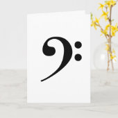 Bass Clef Grußkarte Karte (Gelbe Blume)