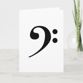 Bass Clef Grußkarte Karte