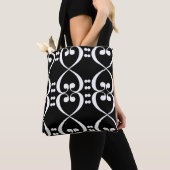 Bass Clef Heart Musical Tote Bag Tasche (Von Nahem)