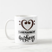 Bass Clef Herz I Liebe spielen meine Guzheng Kaffeetasse (Links)