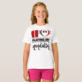 Bass Clef Herz I Liebe spielen meine Mandoline T-Shirt (Vorne ganz)