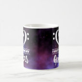 Bass Clef Herz Lila Nebel Liebe Gitarre Kaffeetasse (Mittel)