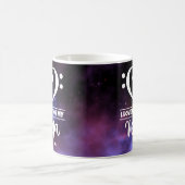 Bass Clef Herz Lila Nebel Liebe Veena Kaffeetasse (Mittel)