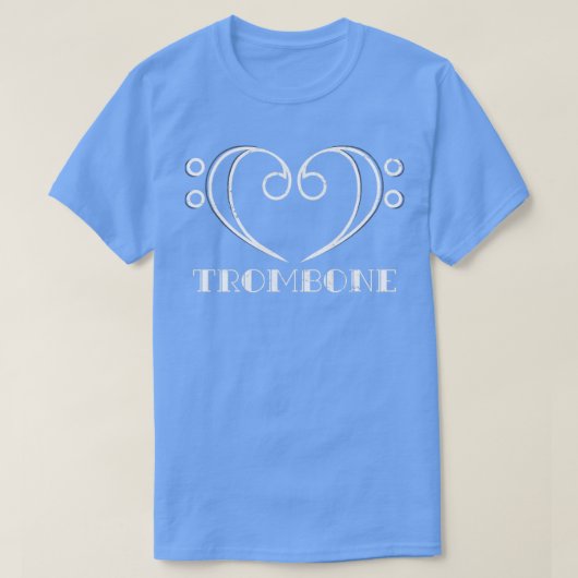 Bass Clef Herzknochen T-Shirt (Design vorne)