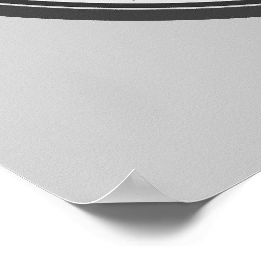 Bass-Clef-Kreis Poster (Ecke)